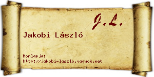 Jakobi László névjegykártya